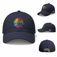 LGBTQ Be A Decent Human Its Not That Hard Baseball Cap Rainbow Flower