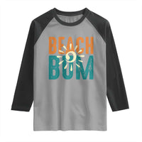 Funny Beach Bum Summer Vacation Raglan Shirt Beach Life Sun Light - Wonder Print Shop
