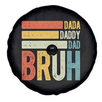 Funny Dada Daddy Dad Bruh Spare Tire Cover Fathers Day Vintage Stripes