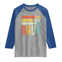 Funny Dada Daddy Dad Bruh Raglan Shirt Fathers Day Vintage Stripes
