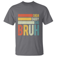Funny Dada Daddy Dad Bruh T Shirt Fathers Day Vintage Stripes