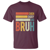 Funny Dada Daddy Dad Bruh T Shirt Fathers Day Vintage Stripes