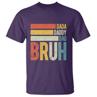 Funny Dada Daddy Dad Bruh T Shirt Fathers Day Vintage Stripes