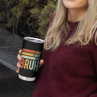 Funny Dada Daddy Dad Bruh Tumbler Cup Fathers Day Vintage Stripes