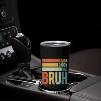 Funny Dada Daddy Dad Bruh Tumbler Cup Fathers Day Vintage Stripes