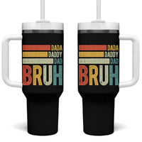 Funny Dada Daddy Dad Bruh Tumbler With Handle Fathers Day Vintage Stripes