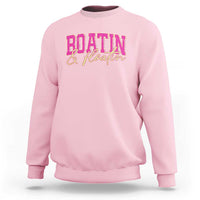Funny Boating And Floatin Sweatshirt Summer Vacation Boat Lake Life - Wonder Print Shop