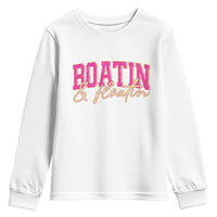 Funny Boating And Floatin Youth Sweatshirt Summer Vacation Boat Lake Life - Wonder Print Shop