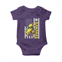 Funny Bananas Lover Baseball Vintage American Flag Baby Onesie - Wonder Print Shop