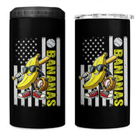 Funny Bananas Lover Baseball Vintage American Flag 4 in 1 Can Cooler Tumbler - Wonder Print Shop