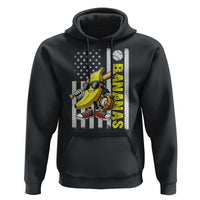 Funny Bananas Lover Baseball Vintage American Flag Hoodie - Wonder Print Shop