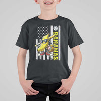 Funny Bananas Lover Baseball Vintage American Flag T Shirt For Kid - Wonder Print Shop