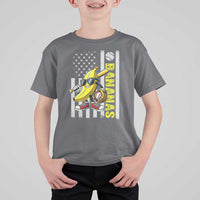 Funny Bananas Lover Baseball Vintage American Flag T Shirt For Kid - Wonder Print Shop