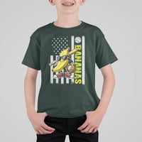 Funny Bananas Lover Baseball Vintage American Flag T Shirt For Kid - Wonder Print Shop