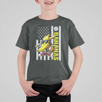Funny Bananas Lover Baseball Vintage American Flag T Shirt For Kid - Wonder Print Shop