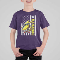 Funny Bananas Lover Baseball Vintage American Flag T Shirt For Kid - Wonder Print Shop