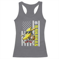 Funny Bananas Lover Baseball Vintage American Flag Racerback Tank Top - Wonder Print Shop