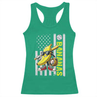 Funny Bananas Lover Baseball Vintage American Flag Racerback Tank Top - Wonder Print Shop