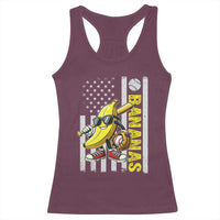 Funny Bananas Lover Baseball Vintage American Flag Racerback Tank Top - Wonder Print Shop