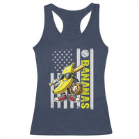 Funny Bananas Lover Baseball Vintage American Flag Racerback Tank Top - Wonder Print Shop