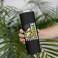 Funny Bananas Lover Baseball Vintage American Flag Skinny Tumbler - Wonder Print Shop