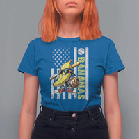 Funny Bananas Lover Baseball Vintage American Flag T Shirt For Women - Wonder Print Shop