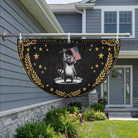 Funny Feral And Free Patriotic Fan Flag 4th of July Raccoon With American Flag Fireworks
