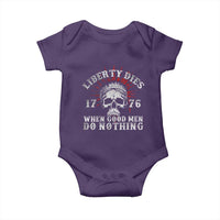 Funny Liberty Dies 1776 When Good Men Do Nothing Baby Onesie US History Statue Of Liberty - Wonder Print Shop