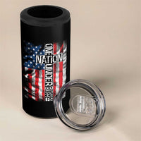 One Nation Under God 4 in 1 Can Cooler Tumbler 4th Of July Patriotic Christian Vintage Cross American Flag - Wonder Print Shop
