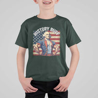 Funny George Washington Weightlifting History Buff T Shirt For Kid 4th of July Patriotic - Wonder Print Shop