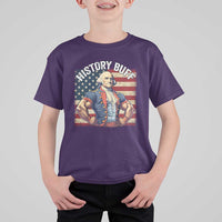 Funny George Washington Weightlifting History Buff T Shirt For Kid 4th of July Patriotic - Wonder Print Shop