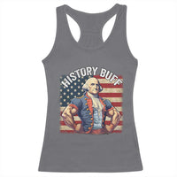 Funny George Washington Weightlifting History Buff Racerback Tank Top 4th of July Patriotic - Wonder Print Shop