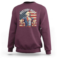 Funny George Washington Weightlifting History Buff Sweatshirt 4th of July Patriotic - Wonder Print Shop