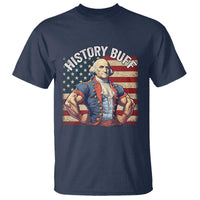 Funny George Washington Weightlifting History Buff T Shirt 4th of July Patriotic - Wonder Print Shop