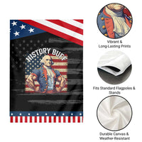 Funny George Washington Weightlifting History Buff Patriotic Garden Flag 4th of July Patriotic