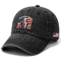 Funny George Washington Weightlifting History Buff Washed Cotton Baseball Cap 4th of July Patriotic
