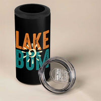 Funny Lake Bum Summer Vacation 4 in 1 Can Cooler Tumbler Lake Life Sun Light - Wonder Print Shop
