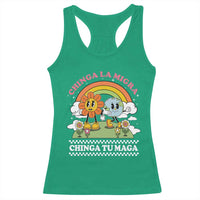Chinga La Migra Chinga Tu Maga Racerback Tank Top Immigration Rights - Wonder Print Shop