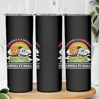 Chinga La Migra Chinga Tu Maga Skinny Tumbler Immigration Rights - Wonder Print Shop