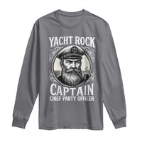 Funny Yacht Rock Captain Long Sleeve Shirt Chief Party Officer Pontoon Boat Sailor - Wonder Print Shop
