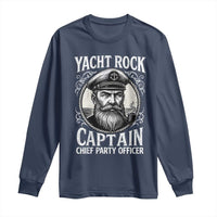 Funny Yacht Rock Captain Long Sleeve Shirt Chief Party Officer Pontoon Boat Sailor - Wonder Print Shop