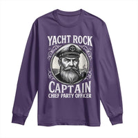 Funny Yacht Rock Captain Long Sleeve Shirt Chief Party Officer Pontoon Boat Sailor - Wonder Print Shop