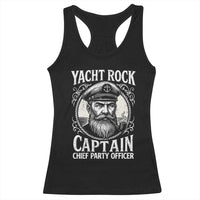 Funny Yacht Rock Captain Racerback Tank Top Chief Party Officer Pontoon Boat Sailor - Wonder Print Shop