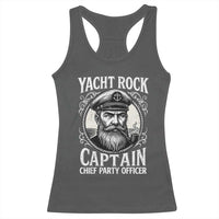 Funny Yacht Rock Captain Racerback Tank Top Chief Party Officer Pontoon Boat Sailor - Wonder Print Shop