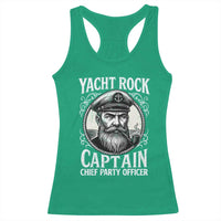 Funny Yacht Rock Captain Racerback Tank Top Chief Party Officer Pontoon Boat Sailor - Wonder Print Shop