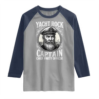 Funny Yacht Rock Captain Raglan Shirt Chief Party Officer Pontoon Boat Sailor - Wonder Print Shop