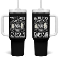 Funny Yacht Rock Captain Tumbler With Handle Chief Party Officer Pontoon Boat Sailor - Wonder Print Shop