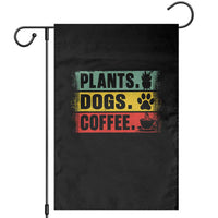 Plants Dogs Coffee Garden Flag Retro Gardening And Dog Lover - Wonder Print Shop