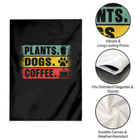 Plants Dogs Coffee Garden Flag Retro Gardening And Dog Lover - Wonder Print Shop