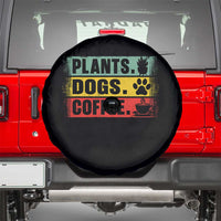 Plants Dogs Coffee Spare Tire Cover Retro Gardening And Dog Lover - Wonder Print Shop